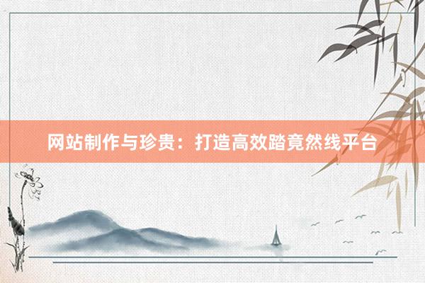 网站制作与珍贵：打造高效踏竟然线平台